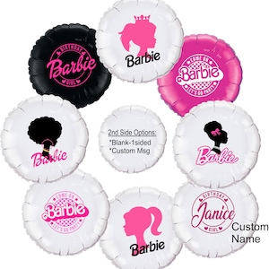 Barbie, Barbie Balloon, Barbie Party, customized mylar balloons