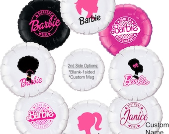 Barbie, Barbie Balloon, Barbie Party, Customized Mylar Balloons