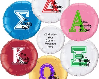 Greek Letter, Greek, Fraternity, Sorority, Greek Letters, You Already Know, customized mylar balloons