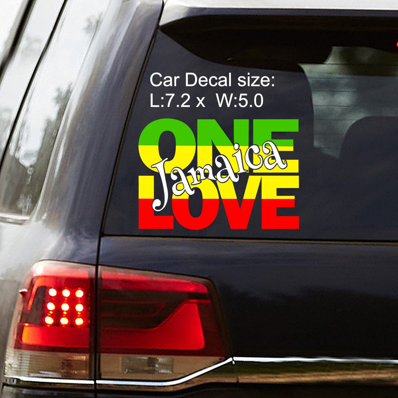 JAMAÏQUE Panneau JAMAÏCAIN Caraïbes Vinyle Sticker Autocollant 100 Mm