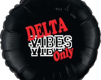 Delta, Delta Black, Greek, Sorority,  Personalized Mylar balloons , customized Mylar balloons