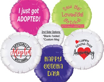 Adoption, Officially Adopted, Gotcha Day, Officially, Gotcha Anniversary, personalized Adoption mylar balloons, Custom Keepsake Coasters