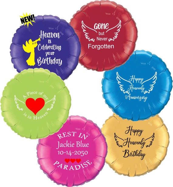Balloons Happy Birthday In Heaven Shop Happy Heavenly Birthday
