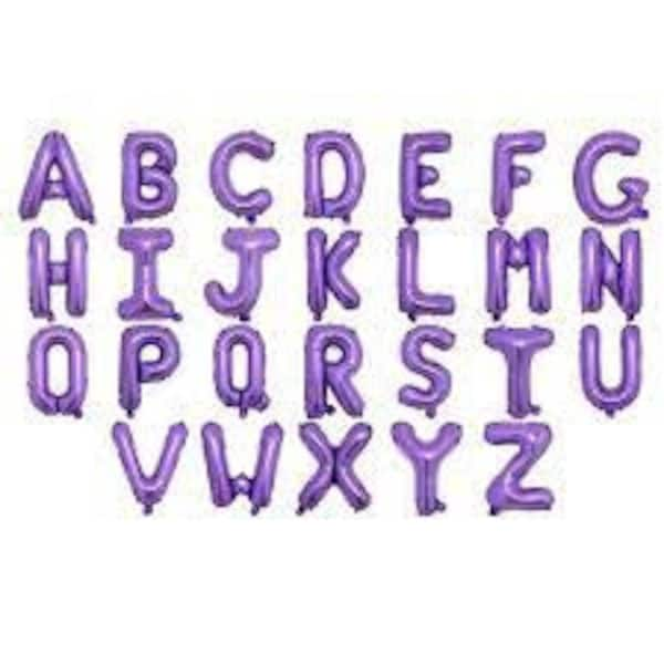 Mylar Balloon Letters - PURPLE - 34"