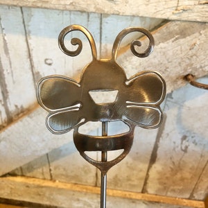 Bee Plant Stake - Bumble Bee Metal Yard Art, Bee Garden Art Decor, Mothers Day Gift For Mom