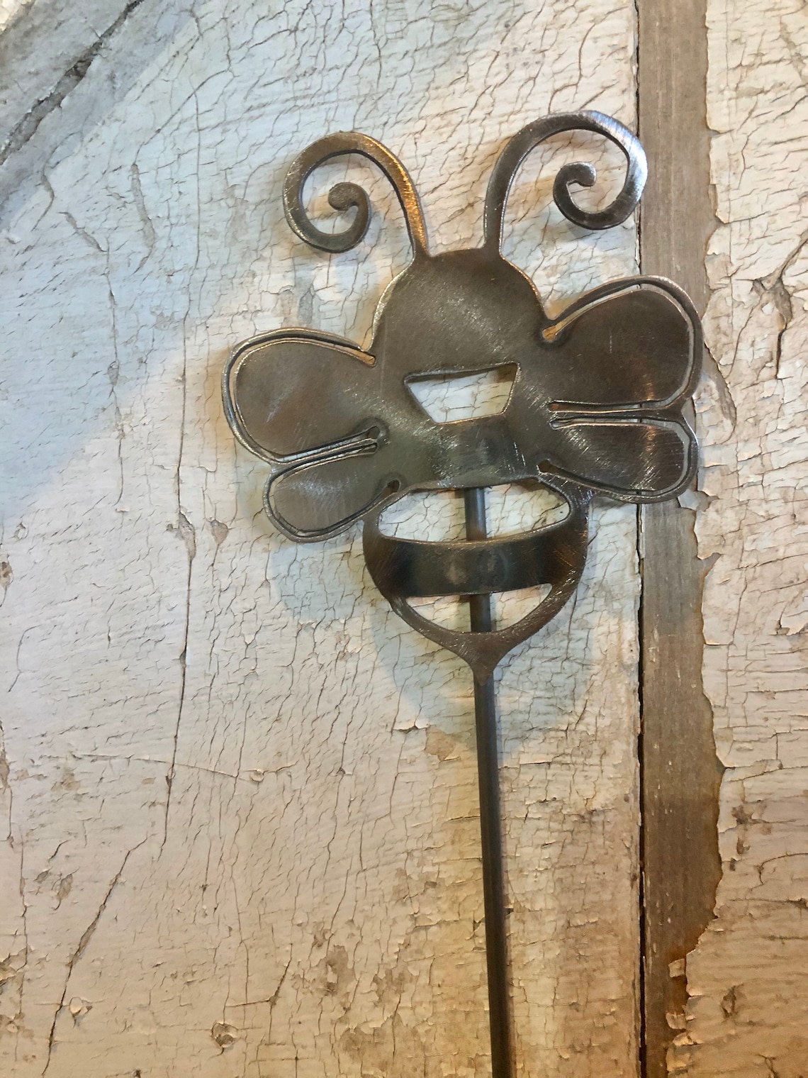 Bee Garden Stake Bumble Bee Yard Art Bee Metal Art Bee Etsy
