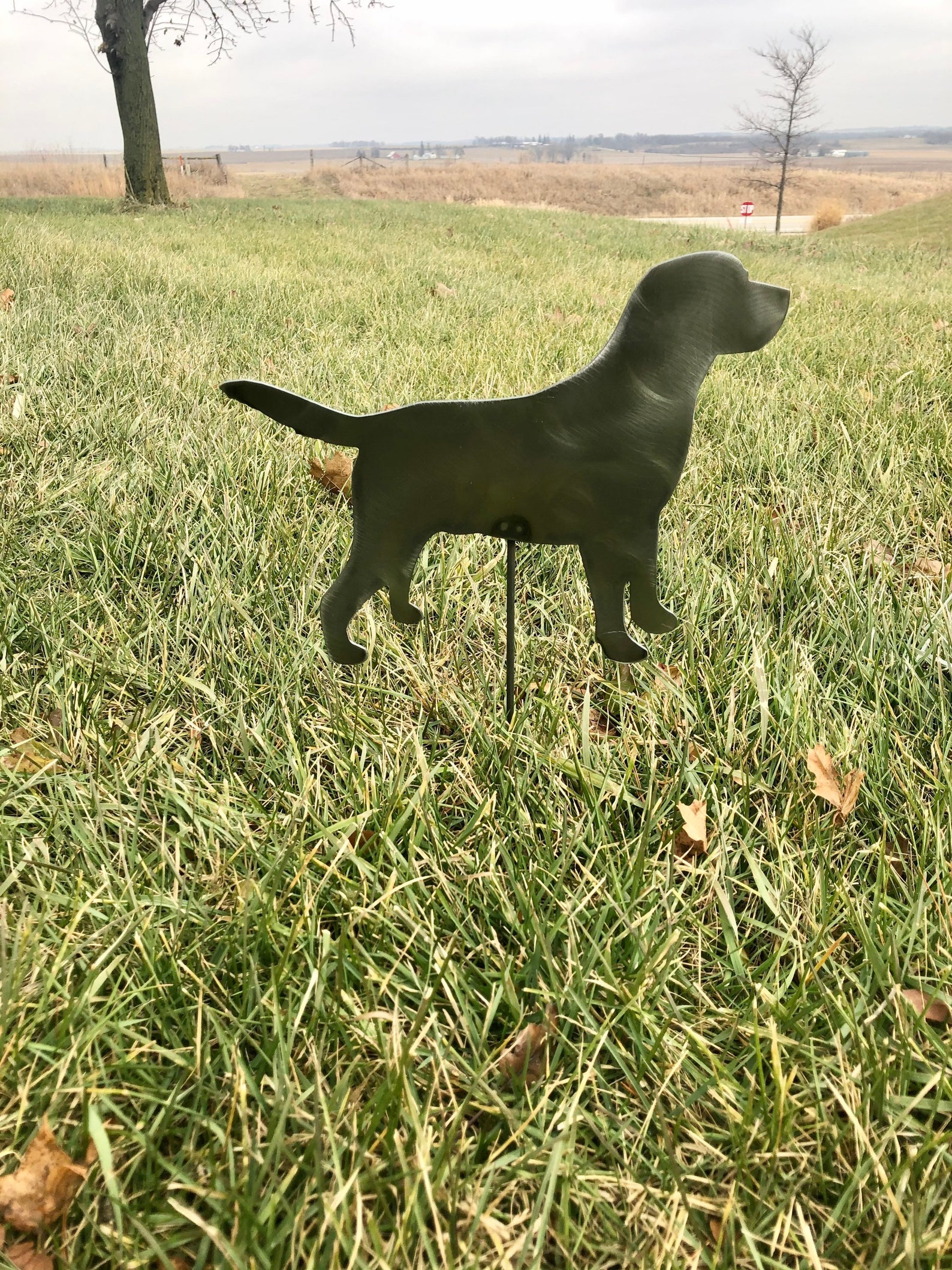 Standing Lab Dog Garden Stake Dog Yard Art Outdoor Garden Etsy