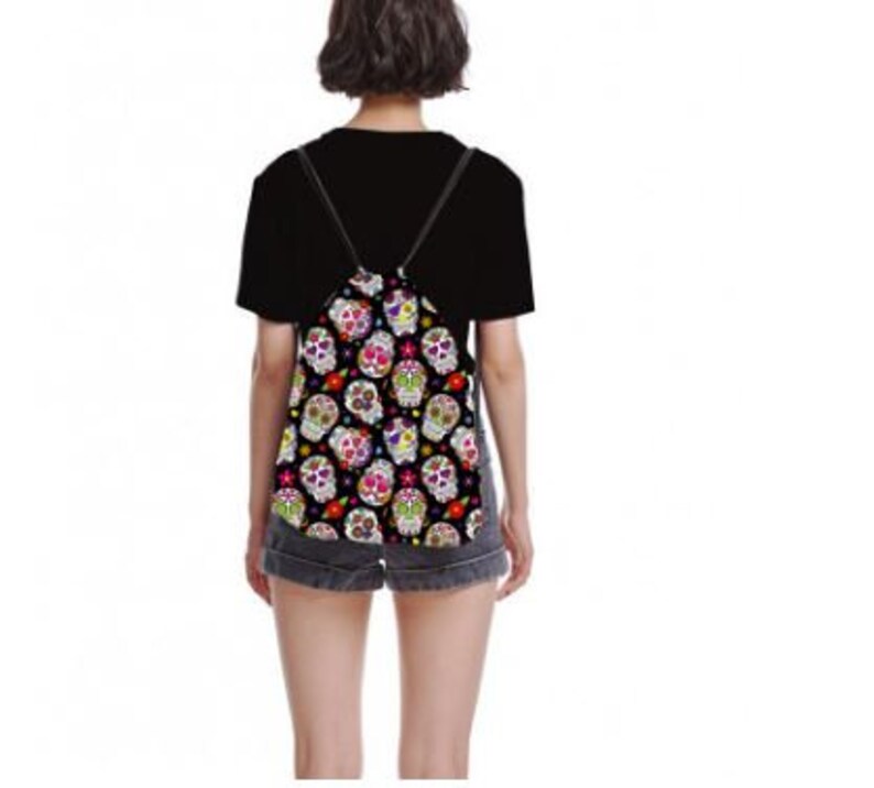 Sugarskull Drawstring Skull Bag Skull Drawstring Bag Skull Skull Backpack