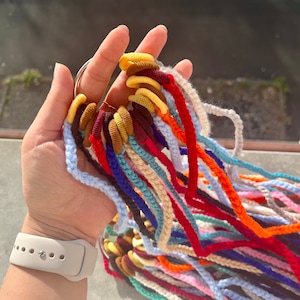 Elasticated dreadlocks Mix 50 pieces, Rasta braids, Elasticated ponytail extension, Scrunchie with pigtails, Wholesale Set