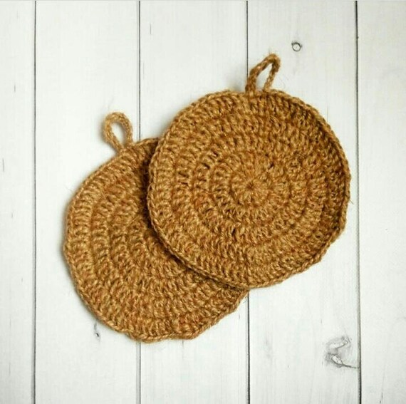 Handmade Pot Holders. Set of 2. Potholders. Jute. Eco. The Etsy