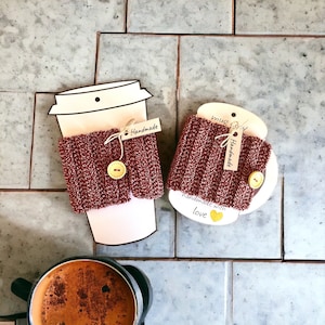 Copritazza da caffè all&#39;uncinetto: copritazza riutilizzabile in maglia