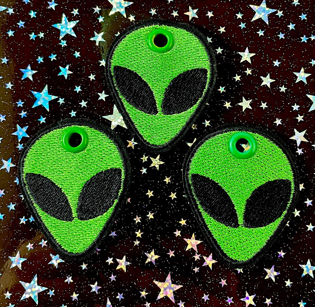 Alien Roller Skate Lace Patch Individual or Pair Alien Face Etsy