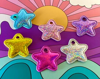 1.5” Holographic Glitter Star Roller Skate Lace Patch – Shoelace Accessory