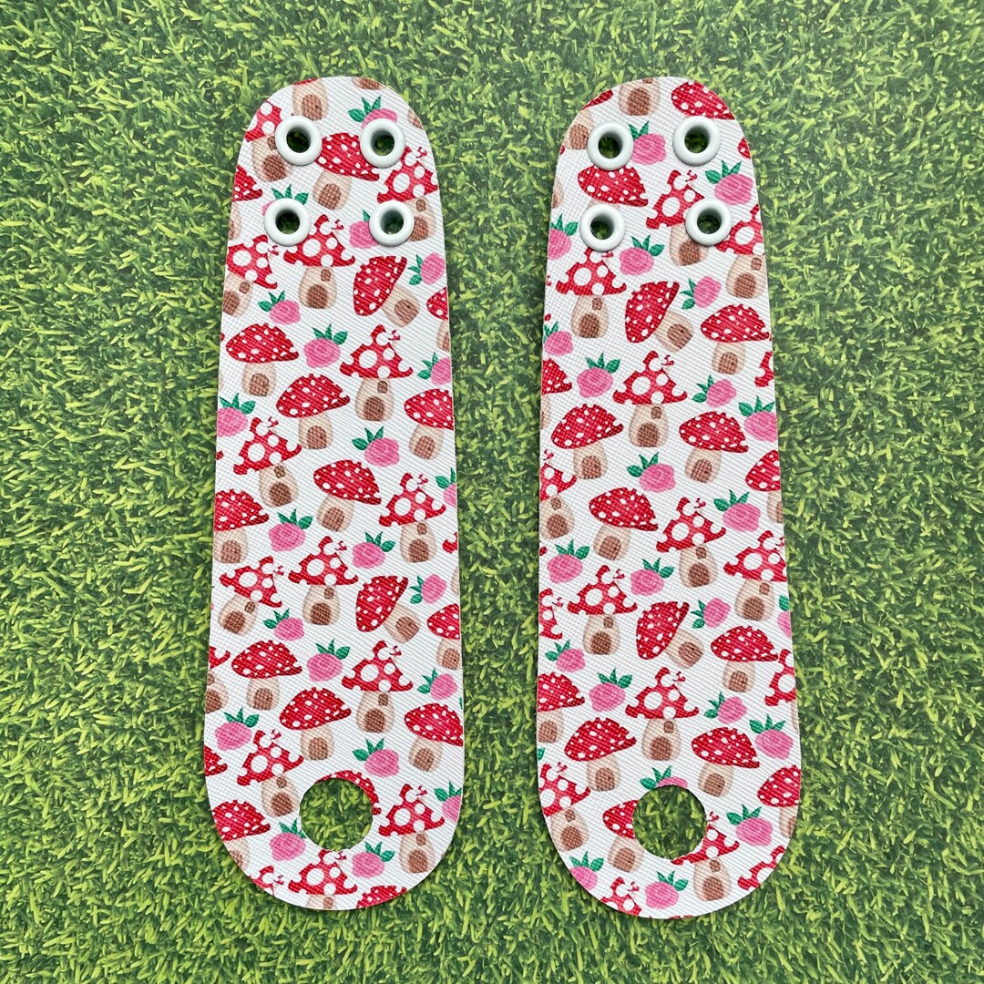 Mushroom Roller Skate Toe Guard PAIR Transparent Psychedelic Trippy Toe