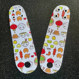 Take Out Roller Skate toe guard PAIR - Ramen Sushi Toe Strip for Roller Skates - Roller skate Toe Cap