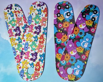 CARE BEAR!! Roller Skate toe guard PAIR - Cartoon Toe Strip for Roller Skates - Roller skate Toe Cap 90’s nostalgia