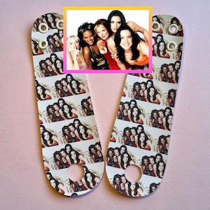 SPICE GIRLS!!! Roller Skate toe guard PAIR - Girl Power Toe Strip for Roller Skates - Roller skate Girl Gang Toe Cap
