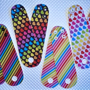 Rainbow Heart Stripe Roller Skate toe guard PAIR - Pride Toe Strip for Roller Skates - LGBTQ Roller skate Toe Cap LGBTQIA+ Intersectional