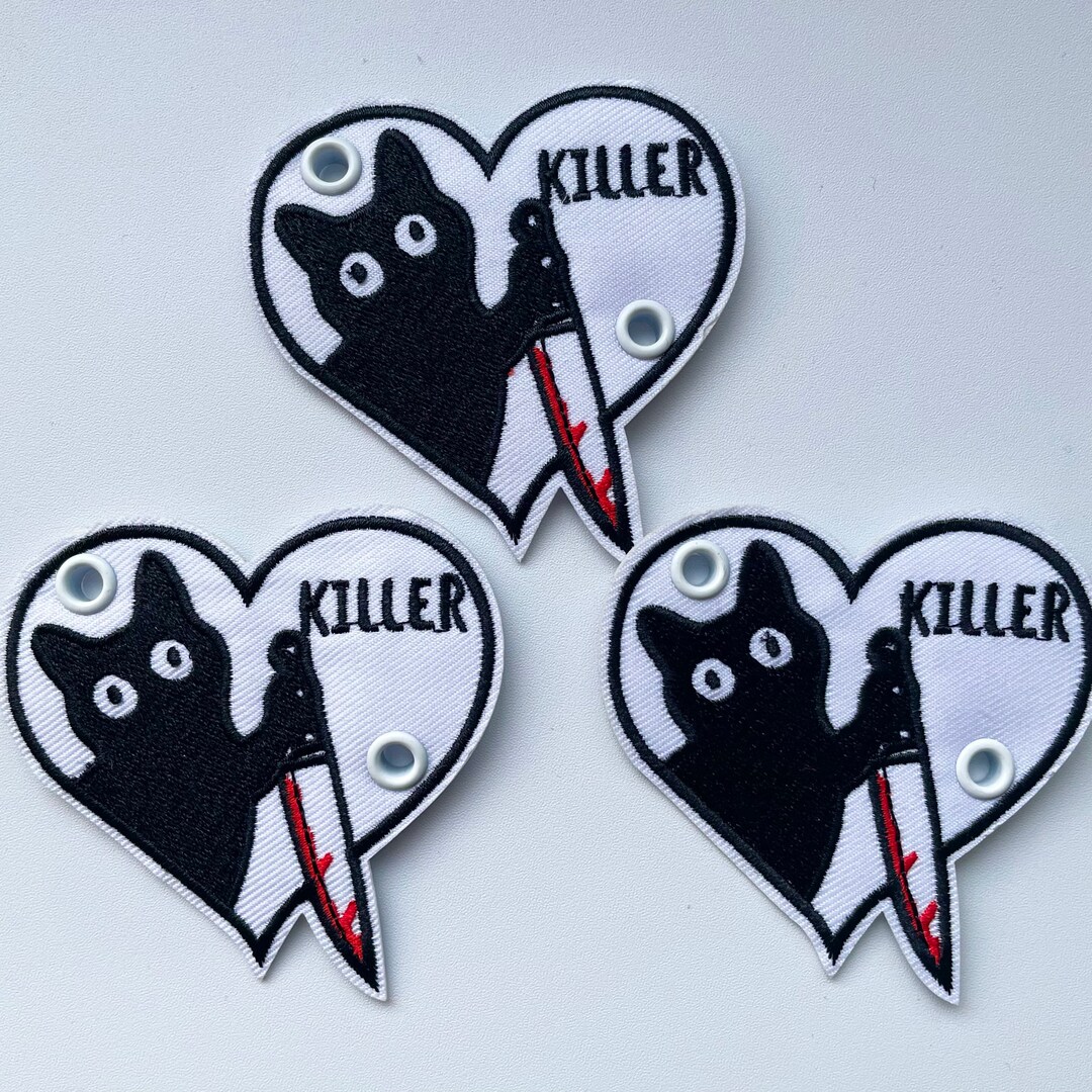 Killer Cat Knife Lace Patch Individual True Crime SSDGM Shoelace