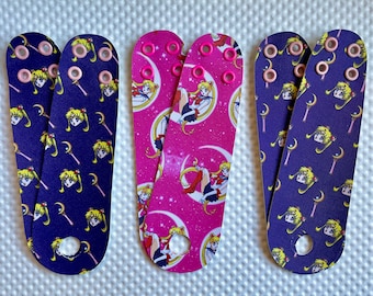 SAILOR MOON Roller Skate toe guard PAIR - Anime Toe Strip for Roller Skates - Roller skate Toe Cap