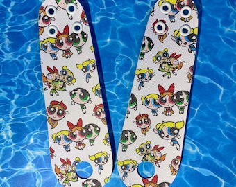 Powerpuff Girls 90’s Cartoon Roller Skate toe guard PAIR - Toe Strip for Roller Skates - Roller skate Toe Cap
