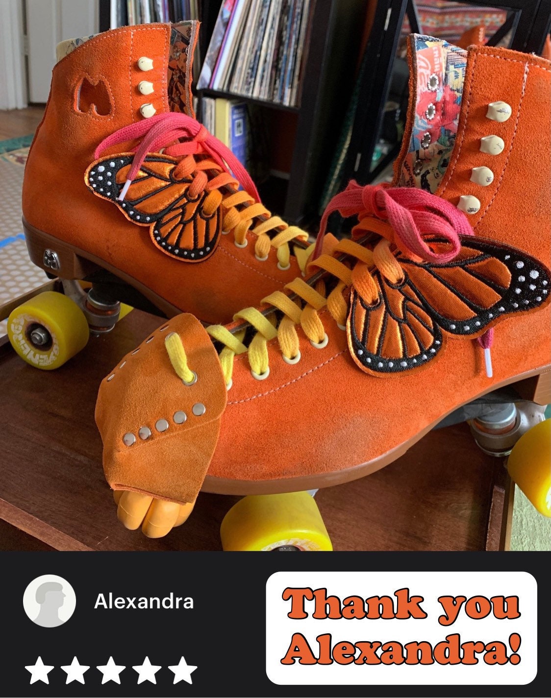 Metallic Butterfly Roller Skate Wings Roller Skate Etsy