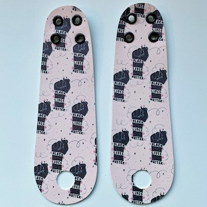 Black Lives Matter Fist Roller Skate toe guard PAIR - BLM Protest Activist Toe Strip for Roller Skates - Activism Roller skate Toe Cap
