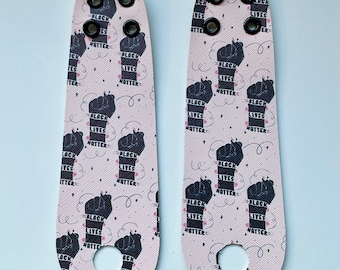 Black Lives Matter Fist Roller Skate toe guard PAIR - BLM Protest Activist Toe Strip for Roller Skates - Activism Roller skate Toe Cap