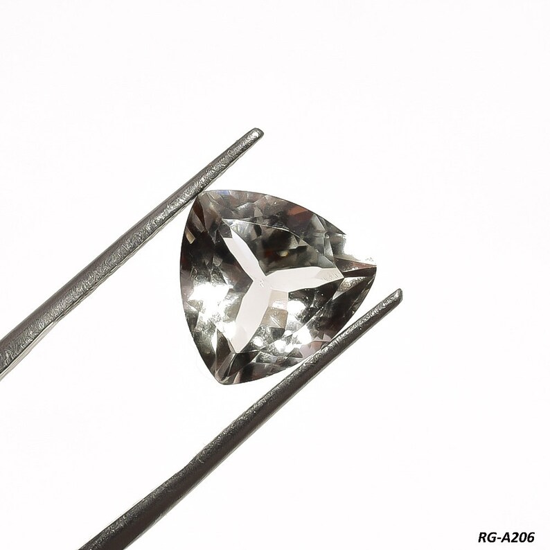 12X12X8 mm Trillion Shape Green Amethyst Opal Transparent Gemstone RG-A206 5.3 Cts Natural Green Amethyst Cabochon