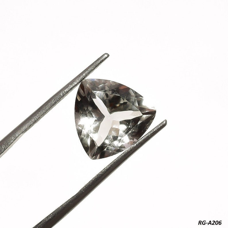 12X12X8 mm Trillion Shape Green Amethyst Opal Transparent Gemstone RG-A206 5.3 Cts Natural Green Amethyst Cabochon