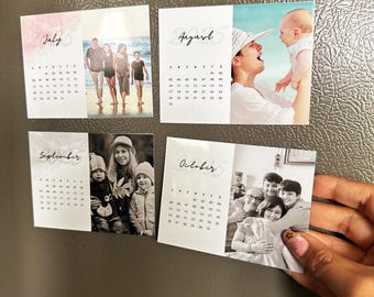 Personalized 2026 Calendar Fridge Magnet – Custom Magnetic Yearly Calendar, Minimalist Kitchen & Office Planner