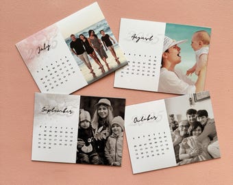 Custom 2026 Calendar Magnet Set of 12 – Monthly Fridge Magnets, Minimalist Home Office Decor, Gift for Teachers, Planners