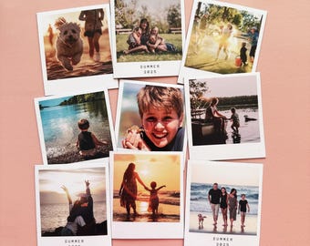 Personalized Polaroid Photo Fridge Magnets – Custom Photo Magnet Set | Picture Keepsake for Fridge, Locker & Office