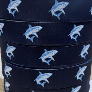 Nautical/ Maritime SHARK JACQUARD PolyTrim for sewing craft. Multiple widths available