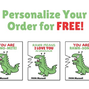 Editable Dinosaur Valentine Card, Editable Valentines Tag, Printable Valentines for Kids, Printable Valentine Cards, DIY Boys Valentines