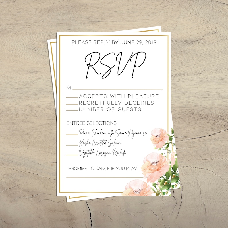 Printable Wedding Invitations Wedding Bundle Wedding Invitation Template Bundle 2019 Wedding Invite Floral Wedding Invitation