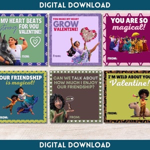 Encanto Valentine's Day Cards - Instant Digital Download Printable Valentines Bruno Madrigal - Kids Printable Valentines - Encanto Valentine