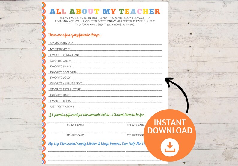 Get to Know You Questionnaire Getting to Know You Printable - Etsy