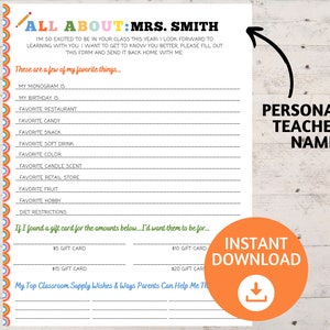 Editable Get to Know You Questionnaire, Getting to Know You Printable ...