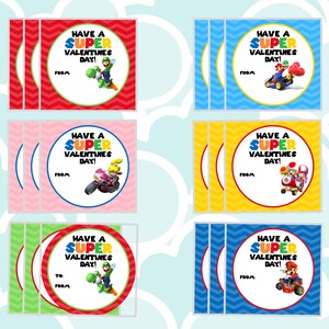 Buy 3 Sets Get 1 Free Set... Mario Kart Valentine's Day Cards - Instant ...