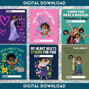 Encanto Valentine's Day Cards - Instant Digital Download Printable Valentines Bruno Madrigal - Kids Printable Valentines - Encanto Valentine