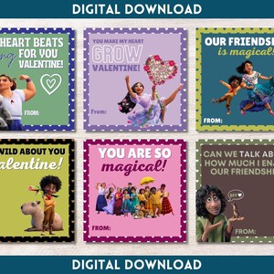 Encanto Valentine's Day Cards - Instant Digital Download Printable Valentines Bruno Madrigal - Kids Printable Valentines - Encanto Valentine