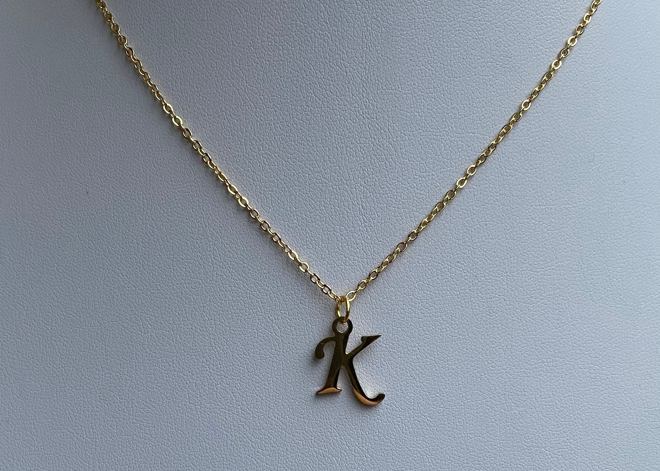 Name Chain k Letter Chain Chain With Letter K Etsy UK