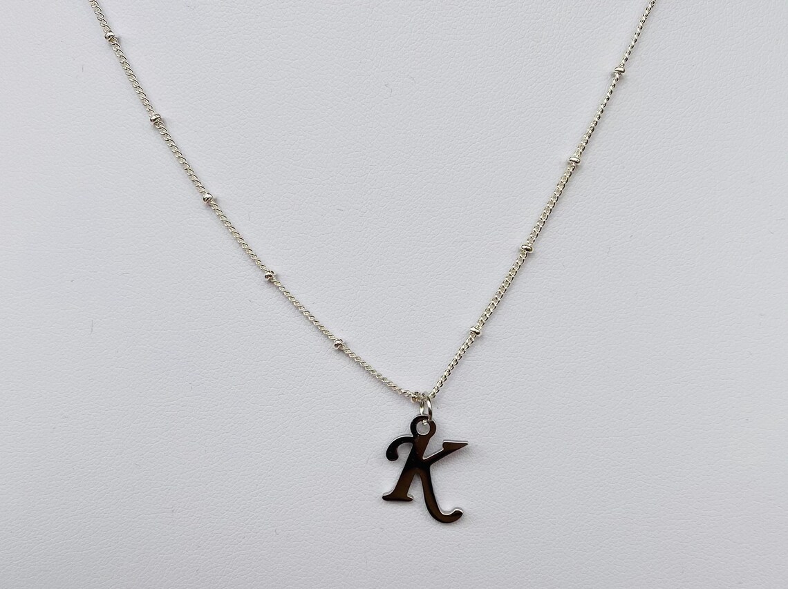 Name chain K letter chain chain with letter K Etsy