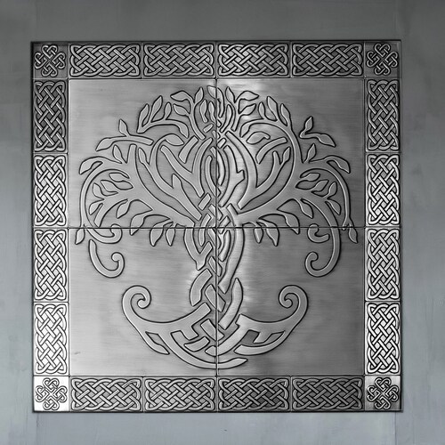 Magnificent Celtic Tree of Life Set of 4 Handmade Tiles - Etsy