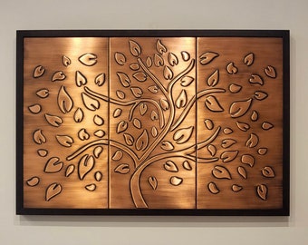 A tree of life in a wooden frame