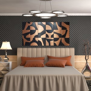 Puzzle pattern - set of 18 handmade tiles - 100% Copper, Stainless Steel or Brass.