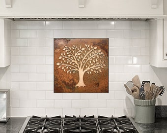 Handmade copper Tree of Life covered with beautiful patina - perfect for a gift