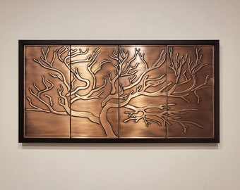 A tree of life in a wooden frame