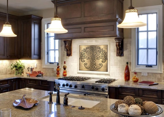 Celtic Tree of life - Handmade Tile. Material - 100% Brass, Copper or Stainless Steel